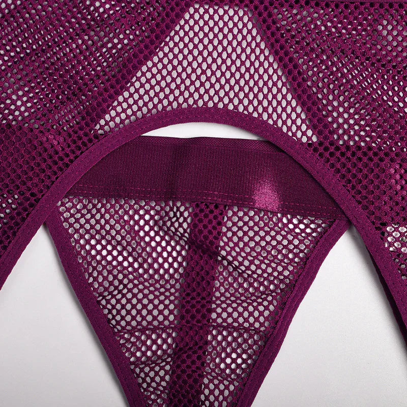 Lingerie sexy femme ensemble 4 pièces transparent Notre-Dame - GUAPPAA
