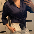 Chemise satinée femme élégante chic Winchester S-XXL - GUAPPAA