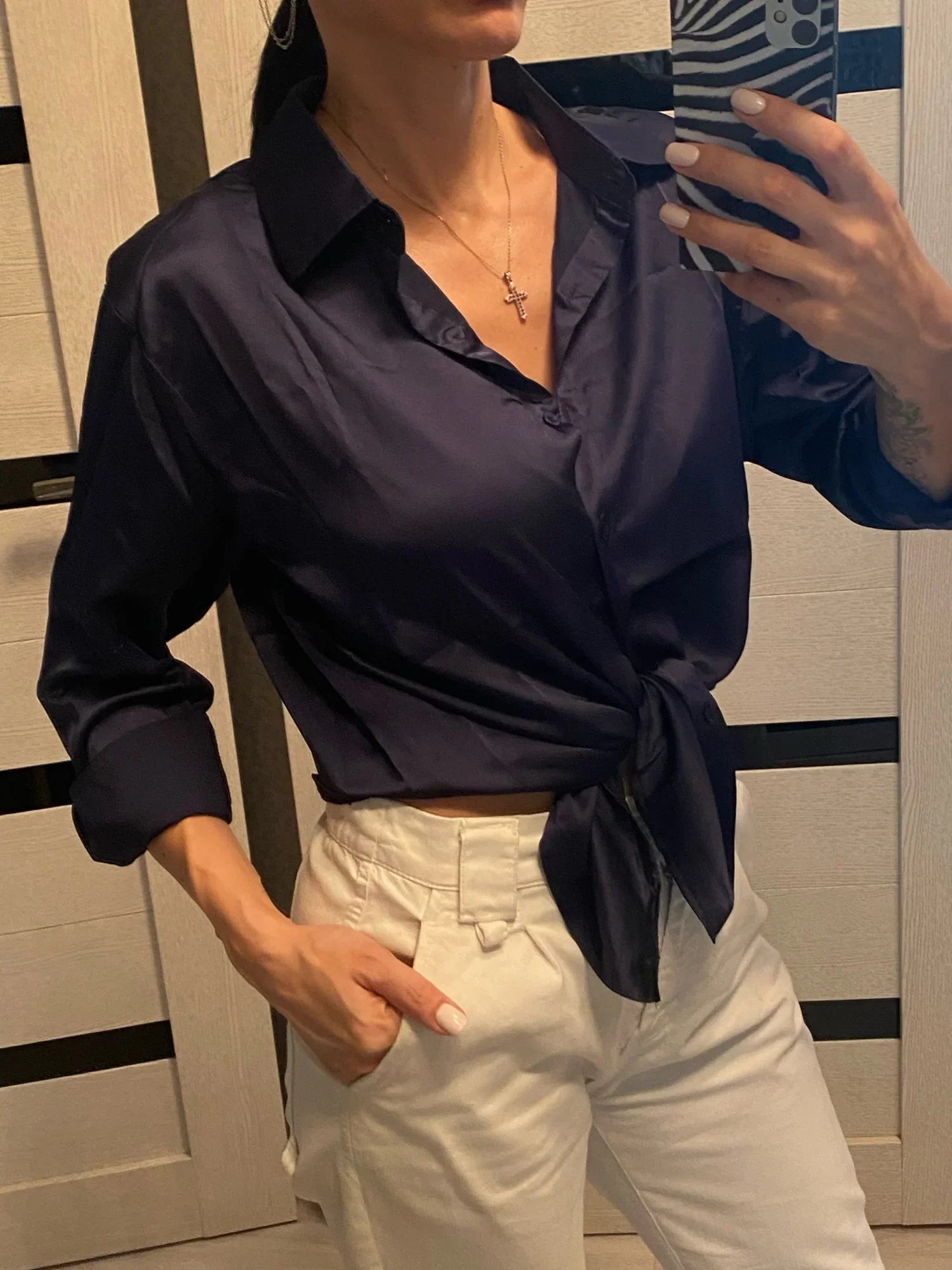 Chemise satinée femme élégante chic Winchester S-XXL - GUAPPAA