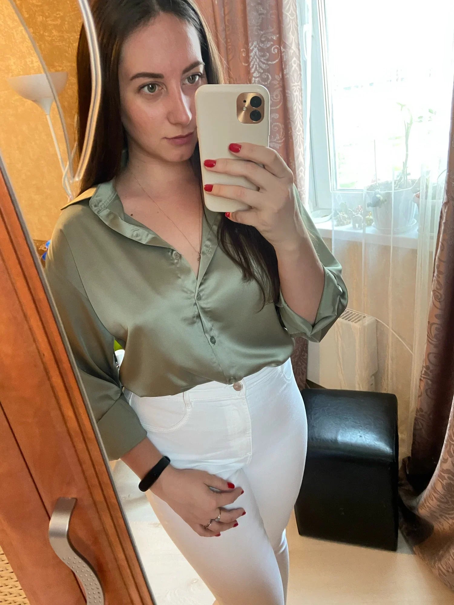 Chemise satinée femme élégante chic Winchester S-XXL - GUAPPAA