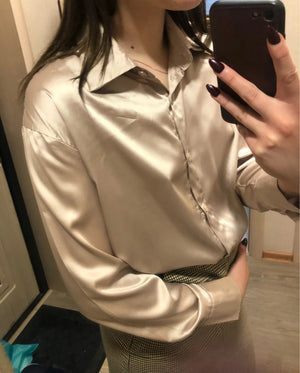 Chemise satinée femme élégante chic Winchester S-XXL - GUAPPAA