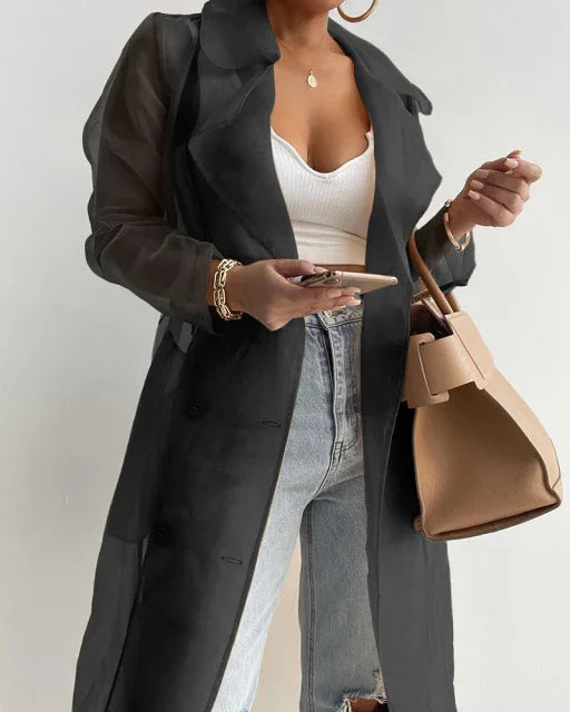 S-XL Veste longue trench transparent d'été mode Beaumont - GUAPPAA