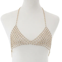 Soutien-gorge transparent en maille métal à strass bijoux Dido - GUAPPAA