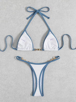 Sexy micro bikini string push-up à perle bi couleur Lega - GUAPPAA