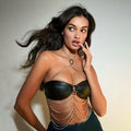Soutien-gorge clubwear en skaï à chaînettes Nia - GUAPPAA