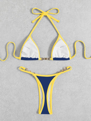 Sexy micro bikini string push-up à perle bi couleur Lega - GUAPPAA