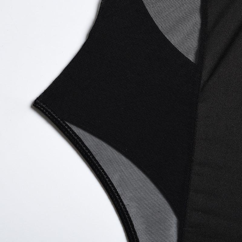 Body string transparent et jarretières doubles sexy lingerie raffinée Structure - GUAPPAA
