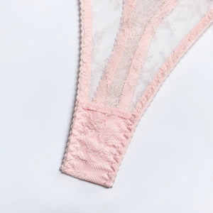 XS-L Ensemble lingerie trois pièces à chaînettes et plumes érotique Feu Nocturne - GUAPPAA