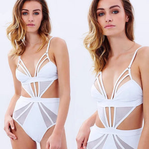 Tankini maillot de bain femme une pièce échancré ouvert Leia - GUAPPAA