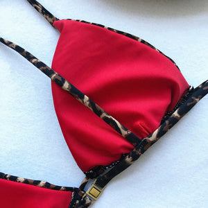Maillot de bain 2 pièces string push-up femme sexy Le Léopard S M L - GUAPPAA